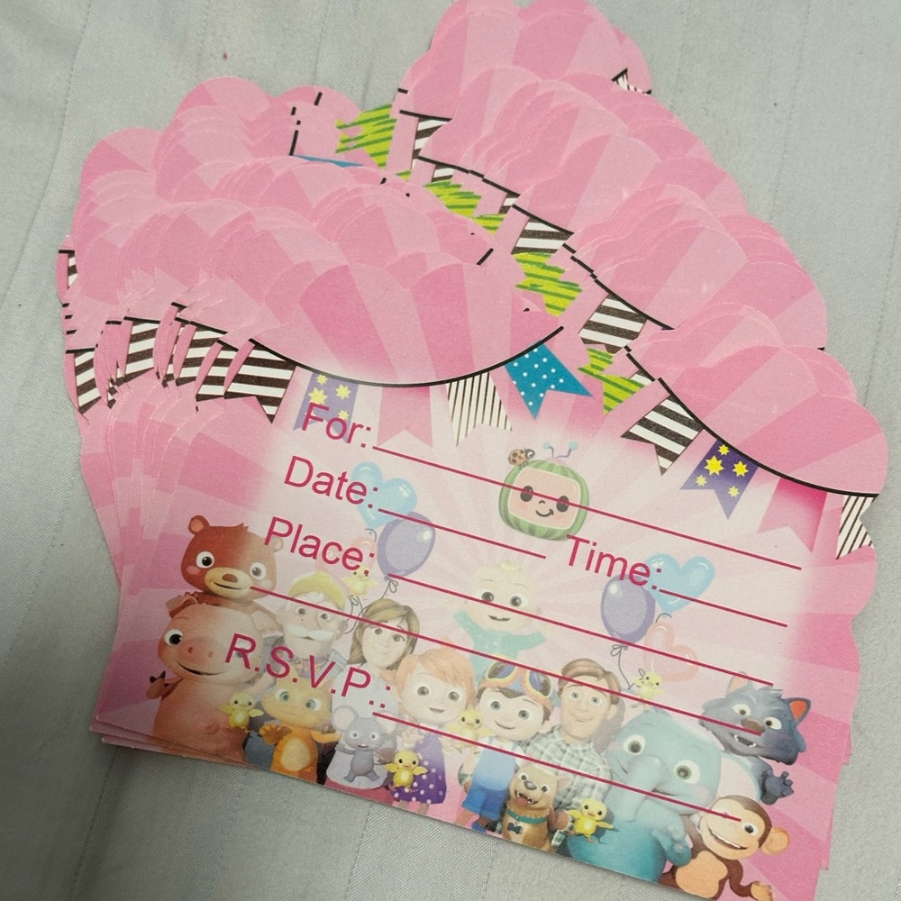 NEW| Cocomelon Invitation Cards